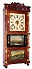 Elisha Manross, Bristol, Conn, Triple Deck shelf clock, 2-weight, 8-day time and strike. C.1843.