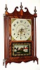 Wadsworth, Lounsbury and Turners, Litchfield, Conn, Pillar and Scroll shelf clock, 1-day time and strike, 2-wt. C.1828.