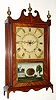 E. Terry and Sons, Plymouth, Conn, Pillar and Scroll, mahogany cased shelf clock, 1-day, 2-wt, wooden movement. C.1825.
