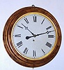 Waterbury Clock Co, large round gallery timepiece, 8-day, spring, 18" dial. C.1893.