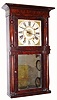 Daniel Pratt, Jr., Reading, Mass, 30-hour wood movement with alarm between the plates (3-wt), double deck column and cornice. C.1839.