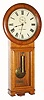 Seth Thomas Clock Co., "REGULATOR No. 2", in oak, round drop station regulator, weight driven, 8-day. C.1890.