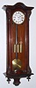 Austrian, W. Schonberger, 3-Wt, Grand Sonnerie wall clock, in a grained rosewood case with simple lines. C.1860.