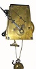 Movement only, Seth Thomas movement No. 62, as used for Regulators No 3 and 7, keystone plate, for pendulum (not included) length 26.7" from handshaft to tip of rating screw. With iron bracket. C.1900.