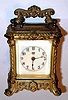 Waterbury Clock Co., CHAMPION, gilt white metal carriage clock, time, strike and repeat. C.1906.