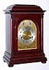 German, Junghans, 8-day Westminster chime bracket clock. Mahogany case in nice clean condition in an original finish with a small ding on the back edge of the top molding. Original dial is exceptionally nice for a clock of this age. Brass movement chiming on rods is signed. C.1910.