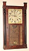 Seymour Hall and Co., Unionville, Conn, Wood Works, column clock (less splat), 1-day, 2-wt, C.1830