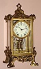 Seth Thomas, EMPIRE No. 15, 4-glass crystal regulator in a cast white metal case of Art Nouveau style, 8-day time and gong strike, spring, C.1910.