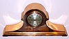 Chelsea Clock Co., for Tiffany and Co., New York, TAMBOUR No. 23, in red brass, presentation engraved on rear: "Ruth Osborn, In loving appreciation of her faithful and successful work, Girl Scout Council of the Oranges". House strike on gong. Serial 162865. C.1925