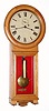Seth Thomas Clock Co., "Regulator No. 2", 8-day wall timepiece, weight driven, retailers label inside, overpasted on org ST label. Circa 1889 (dated on rear).