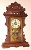 E. N. Welch Mfg. Co., "Donita", 8-day time and cathedral gong striking, with bell alarm, mantel clock. Circa 1882.