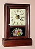 Seth Thomas Clock Co., "Cottage", 8-day time and gong strike, with bell alarm cottage clock. Circa 1880.