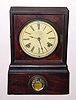 J. J. Beals, 86 Court St, Boston, Mass., (Brewster and Ingrahams movement and 2nd label), 30-hour time/strike ripple molding shelf clock. Circa 1845.