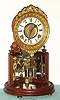 H. J. Davies, New York, CRYSTAL PALACE, time and cathedral gong strike with angled mirrors to accent the pendulum swinging. C.1875
