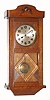 German, Edwardian era box clock, with leaded panel, beveled and art glass. C.1910