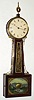 Late 1800s, a Massachusetts Banjo timepiece, weight driven, 8-day, with restorations.