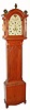 English, 8-day, painted dial tall clock, 2- weight, in a pine case stained a maple color, C.1840