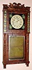 Munger and Benedict, Auburn, NY, carved column and splat shelf clock, 2-wt, 8-day, with nice double head eagle splat and reverse painted floral decorations on either side of the dial. C.1830