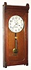 A heavy oak case from a self-wind or watchman's clock, now with a Seth Thomas No. 2 movement, C.1900
