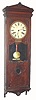 Bundy Time Recording Co., Binghampton, NY, type 1-C oak cased clock, WITHOUT lower recording mechanism, C.1898