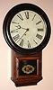 Atkins Clock Co., Bristol, Conn, "Round Head Drop", 8-day wall timepiece, C.1864