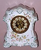 F. Kroeber Clock Co., "China No. 14", 8-day time/strike porcelain mantel clock. Circa 1898