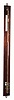 American Lab Barometer, Central Scientific Co., Chicago, IL, a typical brass protective tube surrounding the glass tube, and with F/C glass tube thermometer on the side, the whole on a wall hanging mahogany mount with white stone-like reflective strips to make it easier to see the mercury. C.1935