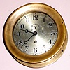 Chelsea Clock Co., 8-day "Marine", ward room or engine room timepiece, Serial No. 268610, yellow brass case with screw bezel, 6" dial, C.1940