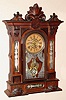 William L. Gilbert Clock Co., "Amphion", 8-day time/strike/alarm mantel clock. Circa 1884