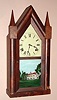 Chauncey Boardman, Bristol, Conn., 30-hour time and gong strike fusee steeple clock. Circa 1845