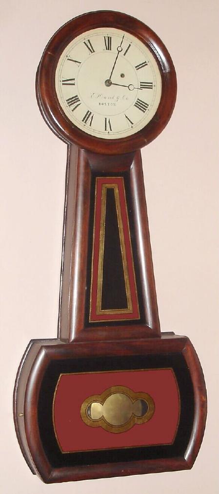 Howard and Davis, Boston, C.1850, No. 3 BANJO, in a cherry case, weight driven, 8-day, with restorations. — Antique Clocks Price Guide