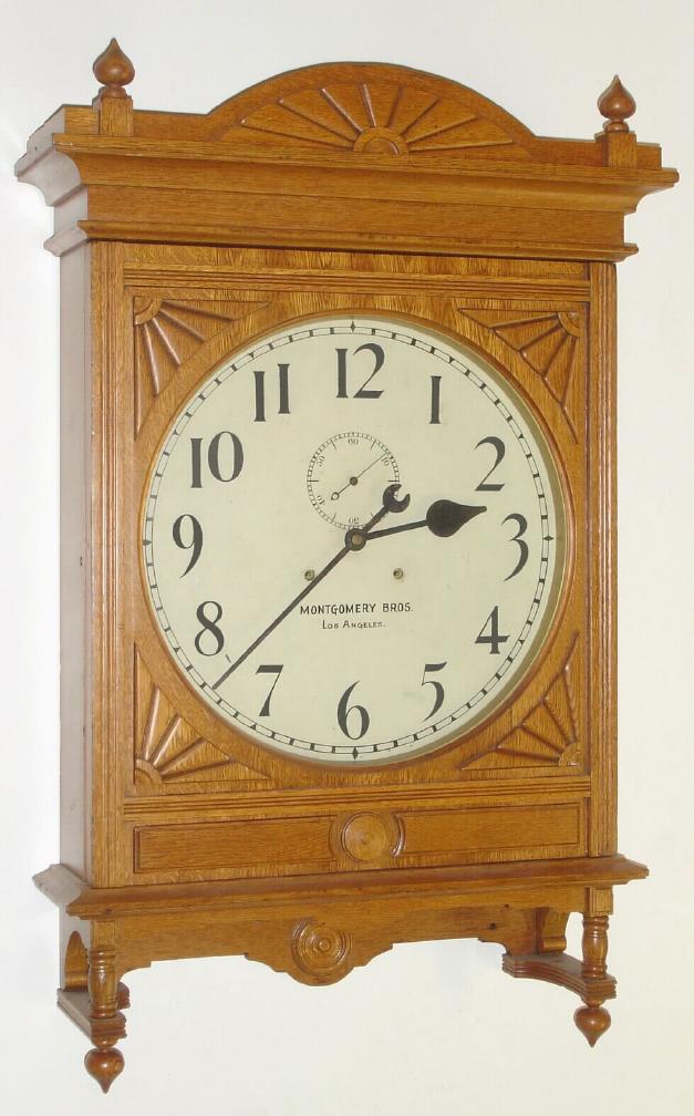 Seth Thomas Clock Co., Thomaston, Conn, C.1896, oak cased "LOBBY 18 INCH", with 15-day duplex spring timepiece movement. — Antique Clocks Price Guide