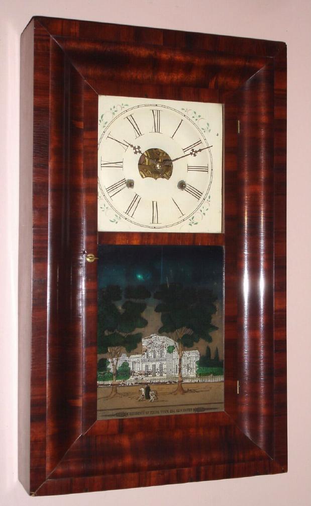 J. C. Brown, Forestville, Conn., C.1845, 30-hour time/strike OG shelf clock. — Antique Clocks Price Guide