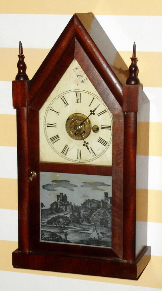 E. N. Welch, Forestville, Conn., C.1870, 30-hour steeple timepiece with alarm. — Antique Clocks Price Guide
