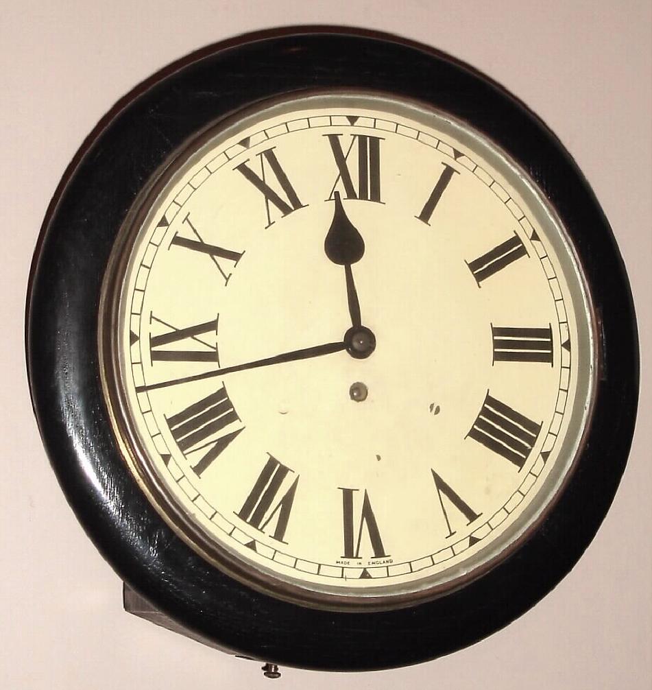 English, C.1920, Fusee Dial or pub clock with 12 inch dial, 8-day. — Antique Clocks Price Guide