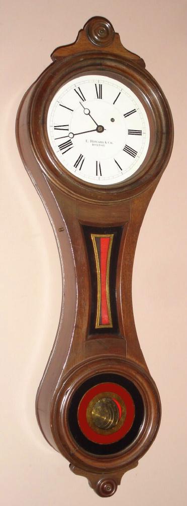 An E. Howard No. 10 case, now with a well made, but non-Howard movement, and with a Howard No. 5 weight and pendulum. 8-day. — Antique Clocks Price Guide
