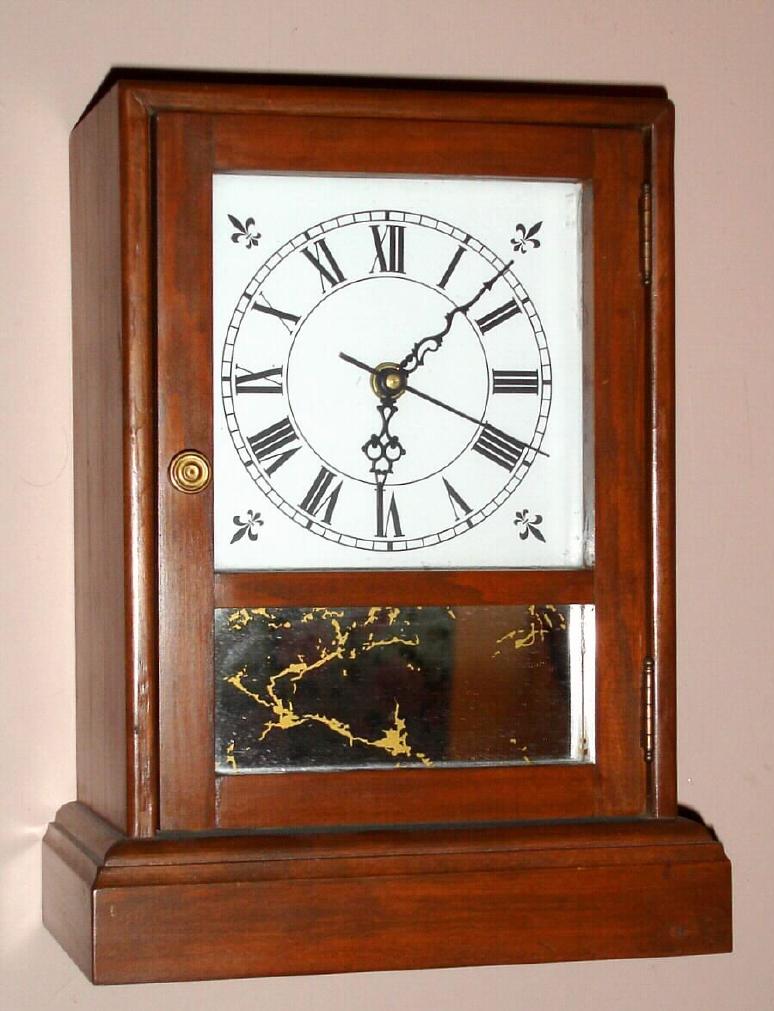 Quartz cottage clock with handcrafted, made in 1970. Ht 11 1/2" — Antique Clocks Price Guide