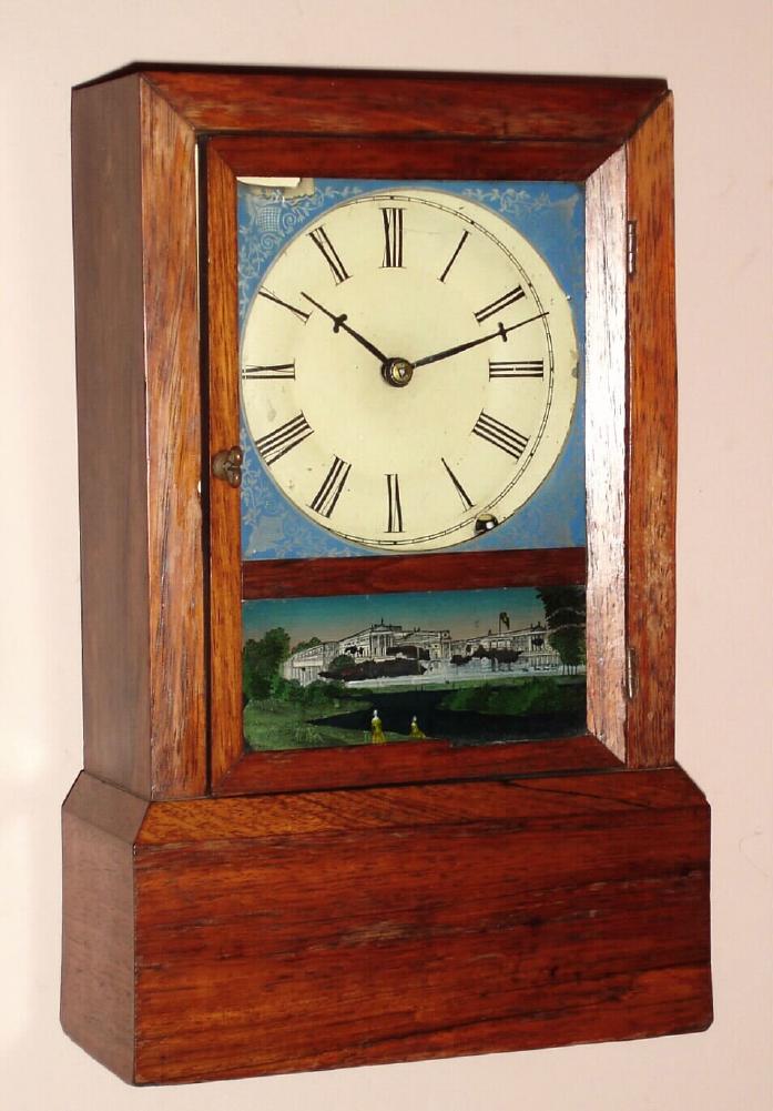 Bradley Mfg Co., Southington, Conn, 8-day cottage clock in rosewood, C.1850 — Antique Clocks Price Guide