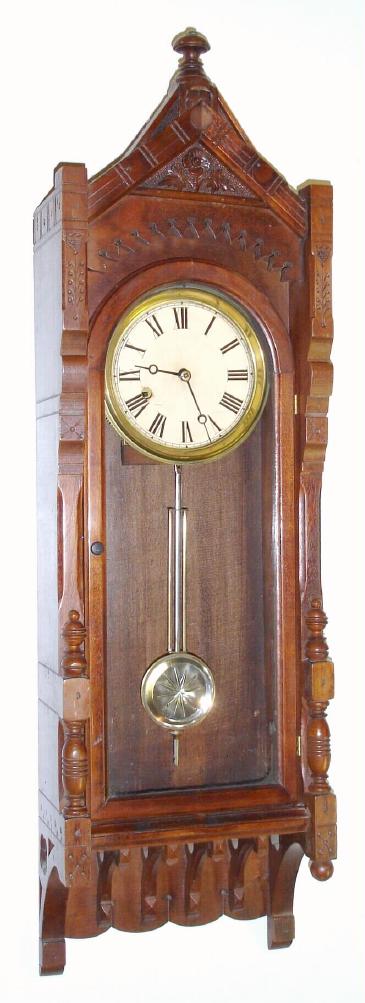 Kroeber Clock Co., "Regulator No. 46", Circa 1884, 8-day wall timepiece. — Antique Clocks Price Guide