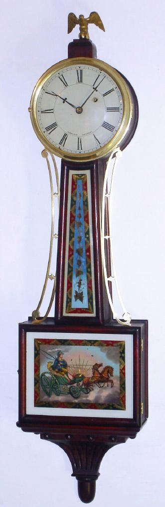 Herschede Clock Co, Cincinnati, [Ohio], weight driven Willard model banjo, with original movement supplied by Chelsea, [serial 423] C.1905 — Antique Clocks Price Guide