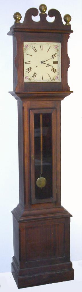 Ithaca Calendar Clock Co., Ithaca, NY, TALL CLOCK, 8-day, gong striking, spring mov't, visible pendulum. — Antique Clocks Price Guide