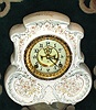 Ansonia, Porcelain Clock, C.1910, standard line with no name, probably a wringer premium, with good open escapement movement and porcelain dial.