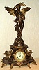 Ansonia Clock Co. New York, C.1890, "UNDINE and GLORIA", figural clock. Note this is a pictured combination in the 1904 Ansonia catalog, however, virtually any of several figures could be ordered on a given base at the time. This combination sold for $55.