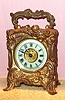 Ansonia Clock Co., New York, C.1910, "VIDA" cast metal carriage timepiece with 1-day back wind movement.