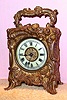 Ansonia Clock Co., New York, C.1910, "VIDA" cast metal carriage timepiece with 1-day back wind movement.