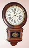 Ansonia Brass and Copper Co., "Drop Extra Calendar", Circa 1883, 8-day time/strike Terry's Patent wall calendar clock.