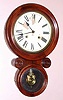 Ansonia Clock Co., "10-Inch Kobe", Circa 1901, 8-day time/strike wall clock.