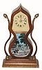 Jim Davis, Greensboro, NC, C.1975, miniature "ACORN" shelf clock, walnut cased with German 8-day time only mov't.