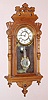 F. Kroeber, No. 8 Cortlandt St, New York, C.1880, "REGULATOR No 36", with FKC etched pattern front glass, 8-day time and bell strike, spring, in a fancy wall hanging walnut case.