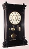 Seth Thomas Clock Co., Thomaston, Conn, C.1896, "LINCOLN". 2-weight time and gong strike shelf clock, in an ebonized case.
